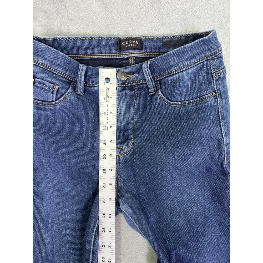 Curve Appeal Jeans Womens 6/28 Blue Dark Wash High Rise Minimalist Jegging